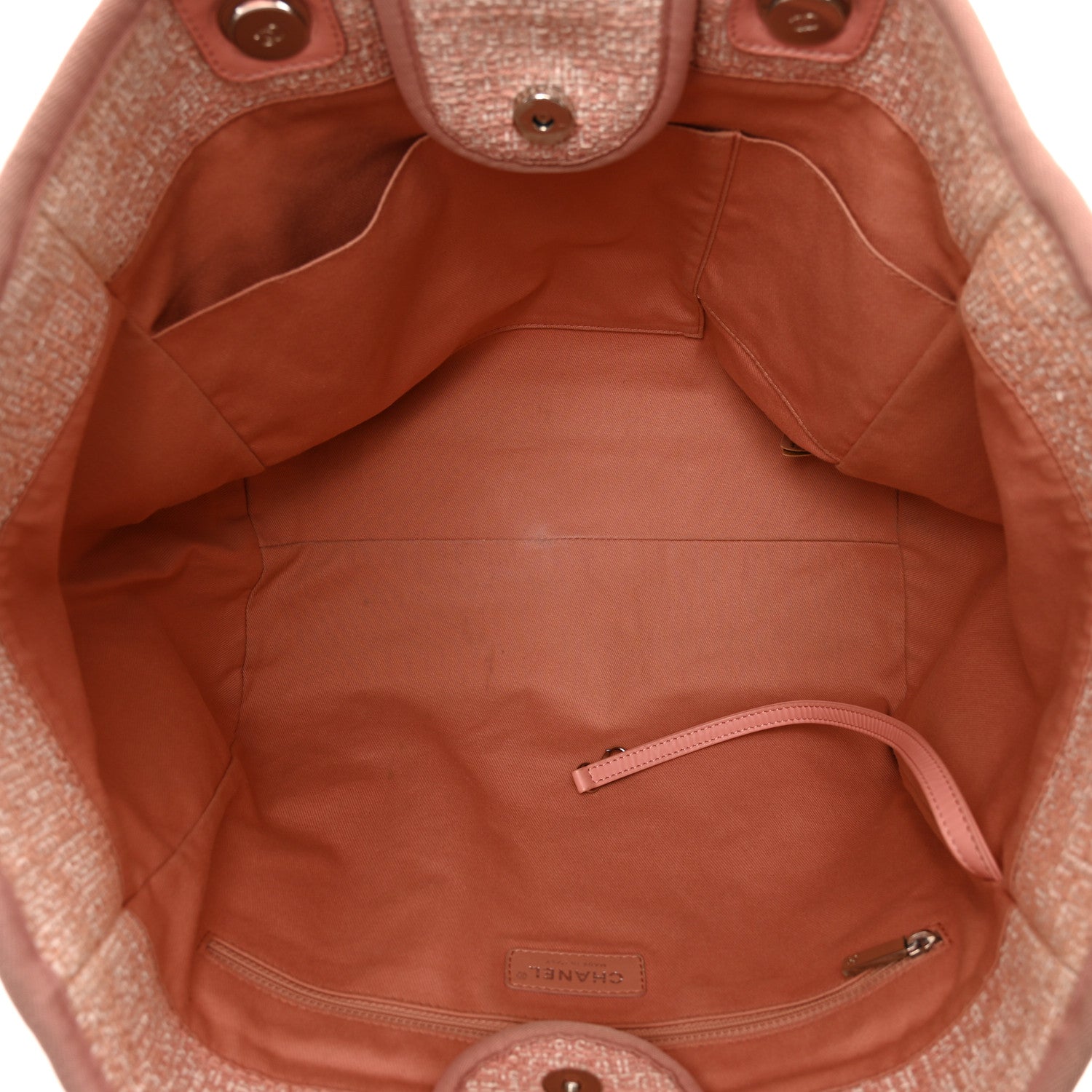Chanel Straw Lurex Large Deauville Tote Pink 6 of 11