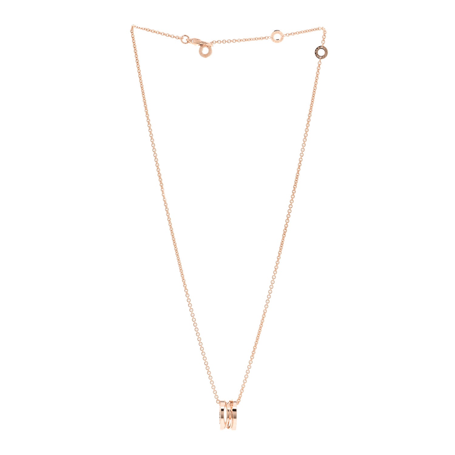 Bulgari 18K Rose Gold B.Zero1 Open Legends Pendant Necklace 3 of 5