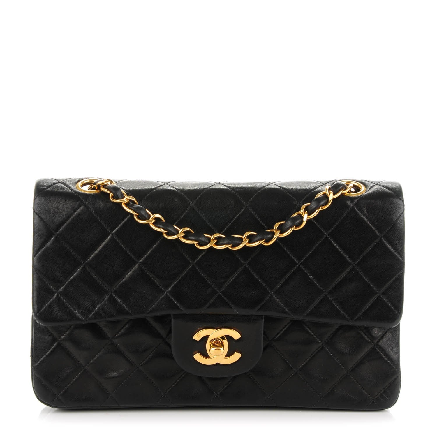Chanel Lambskin Quilted Small Double Flap Black 1 of 10