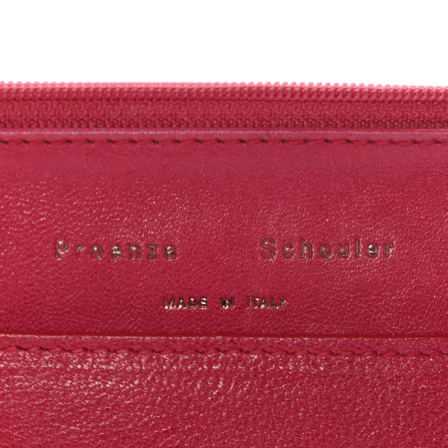 Lambskin PS1 Large Chain Wallet Raspberry
