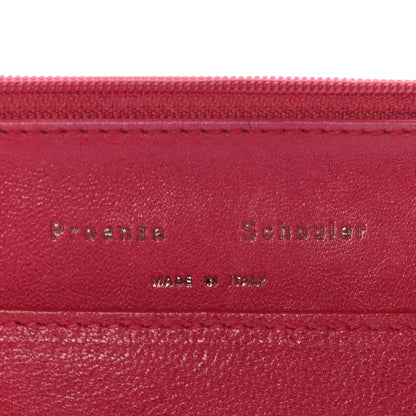 Proenza Schouler Lambskin PS1 Large Chain Wallet Raspberry 5 of 9