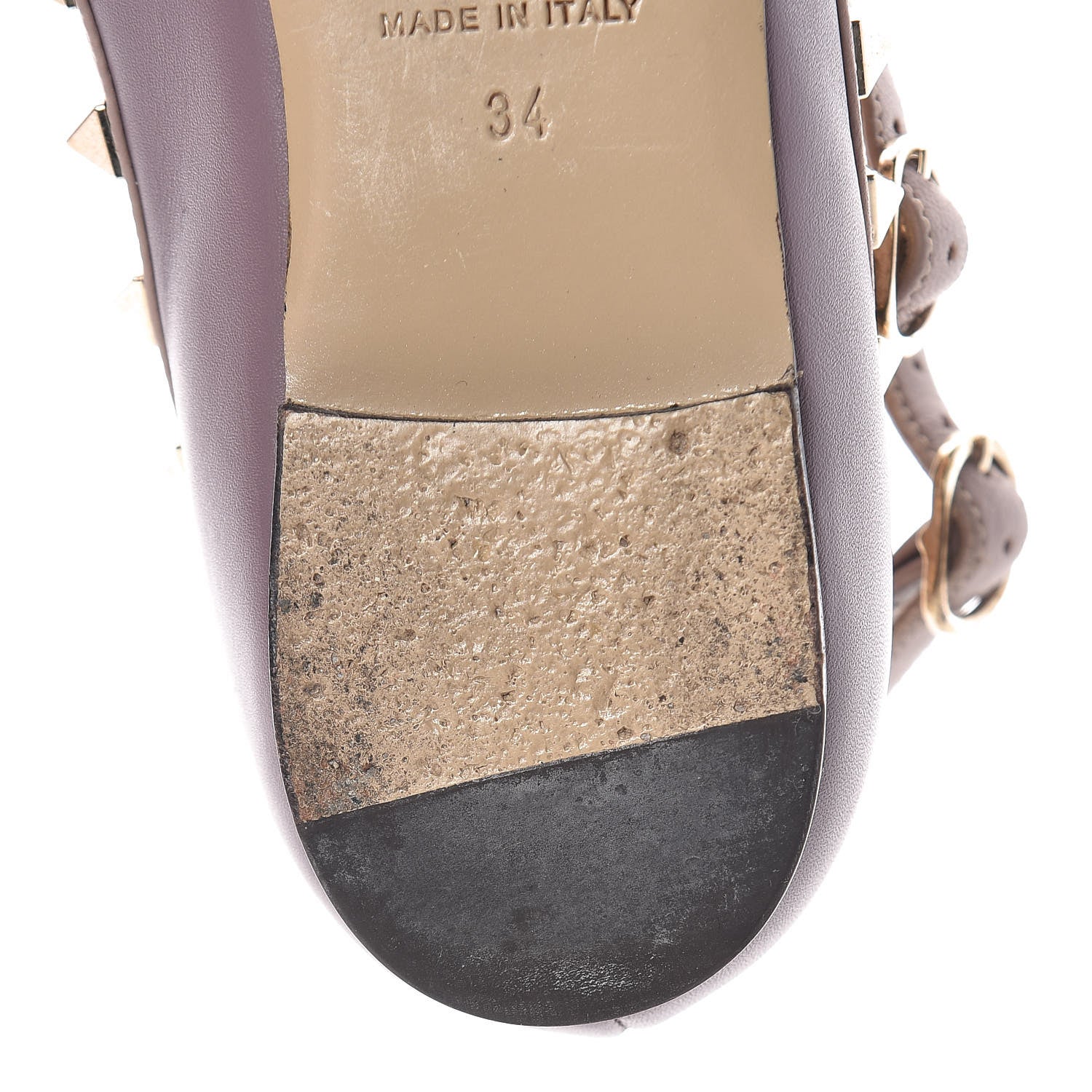 Valentino Garavani Nappa Rockstud Cage Ballerina Flats 34 Dark Mauve Poudre 10 of 14