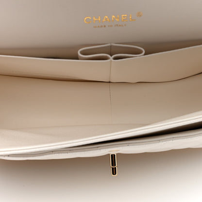 Chanel Caviar Quilted Jumbo Double Flap White 5 of 10