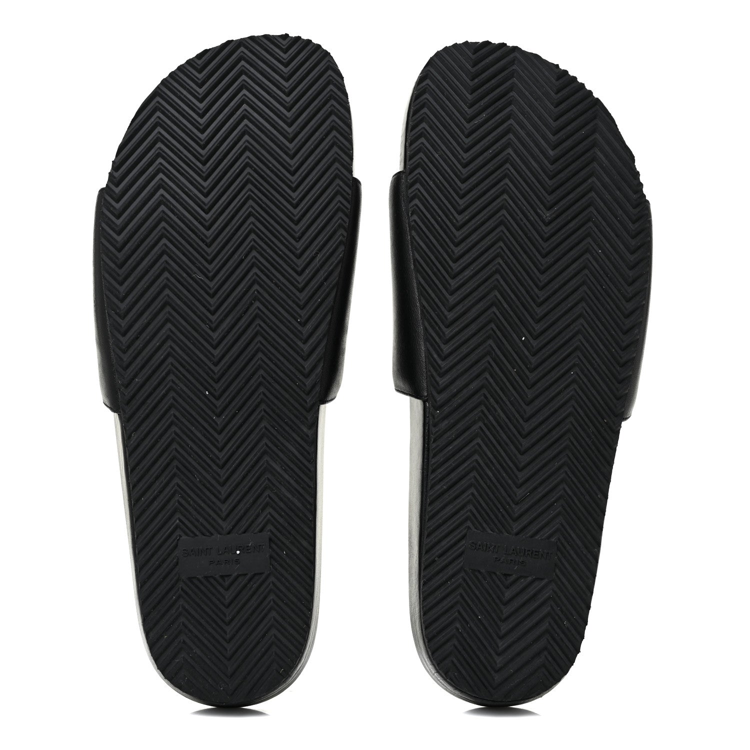 Saint Laurent Calfskin Monogram Jimmy Joan Slide Sandals 39 Black 5 of 10