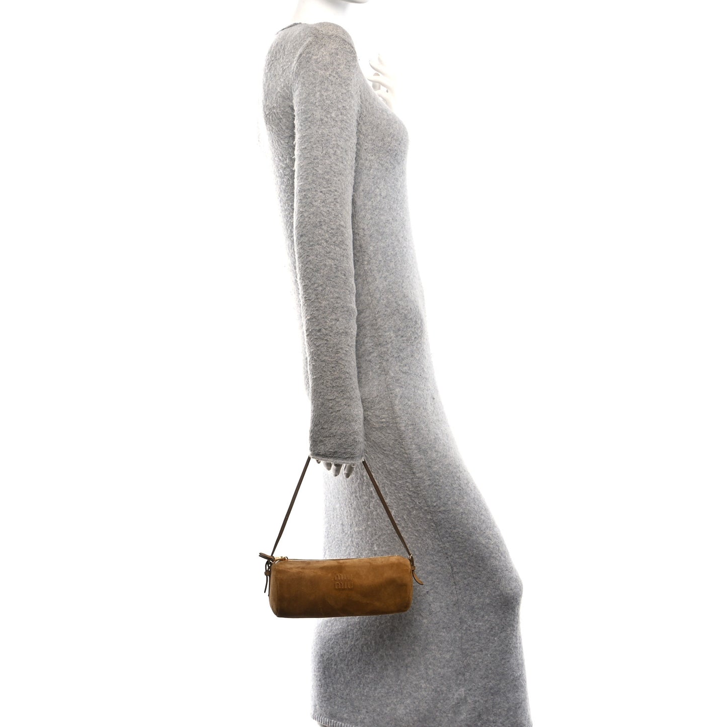 Suede Pouch Olive Green