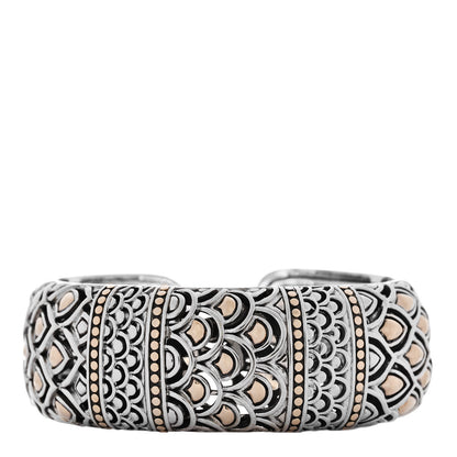 John Hardy Sterling Silver 18K Yellow Gold Legends Naga Kick Cuff Bracelet 1 of 4