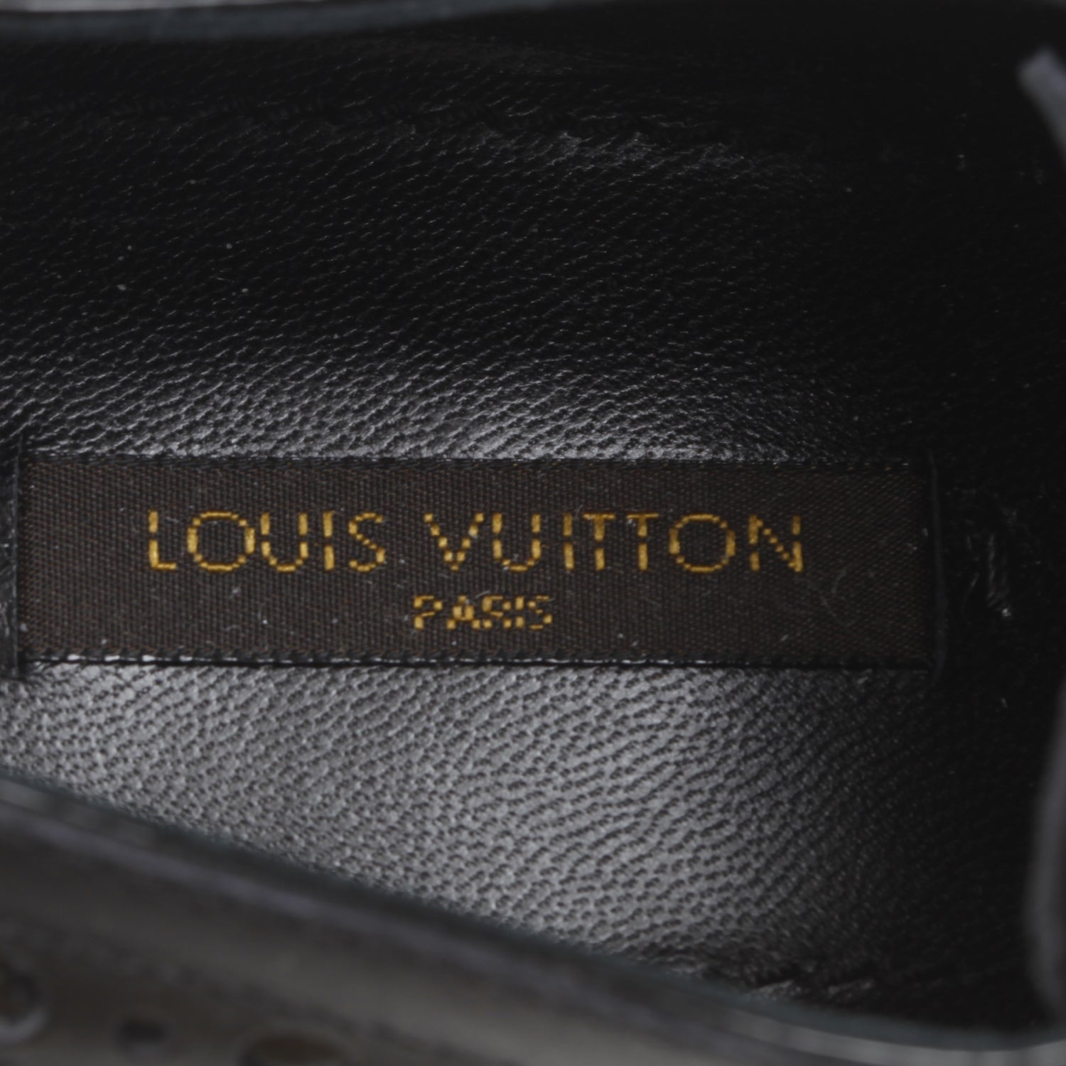 Louis Vuitton Mens Perforated Leather Lace Up Shoes 37 Black 7 of 9