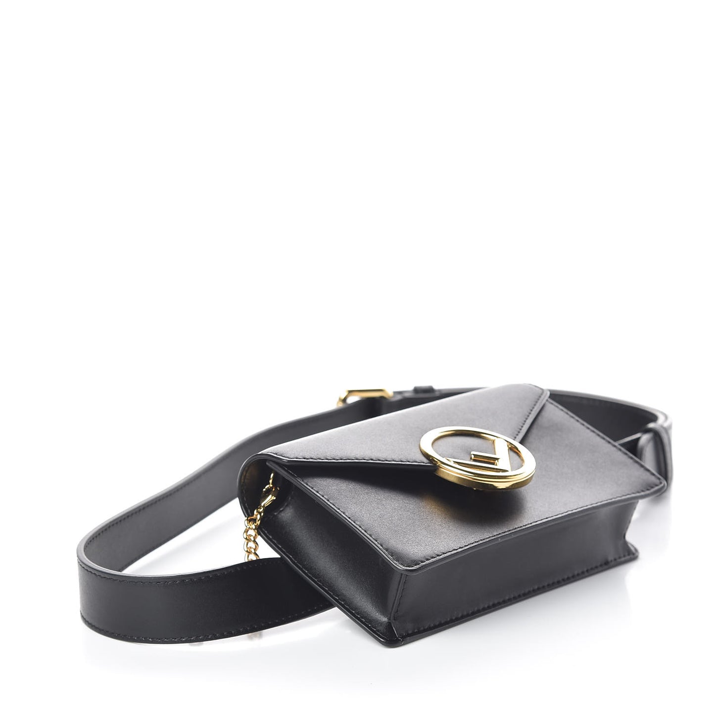 Vitello Liberty Lucido F is Fendi Envelope Belt Bag Black
