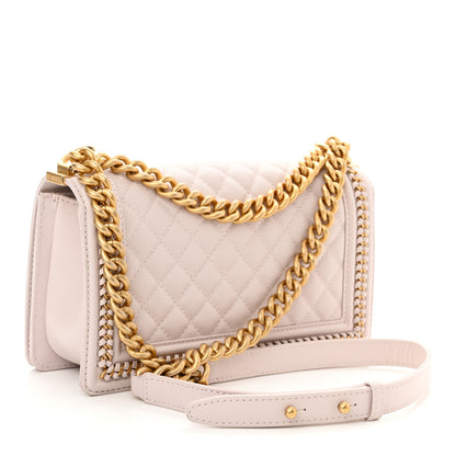 Chanel Caviar Quilted Chain Around Medium Boy Flap Light Purple 5 of 10