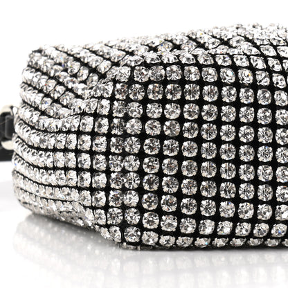 Alexander Wang Mesh Crystal Rhinestone Mini Heiress Pouch Black Silver 8 of 9