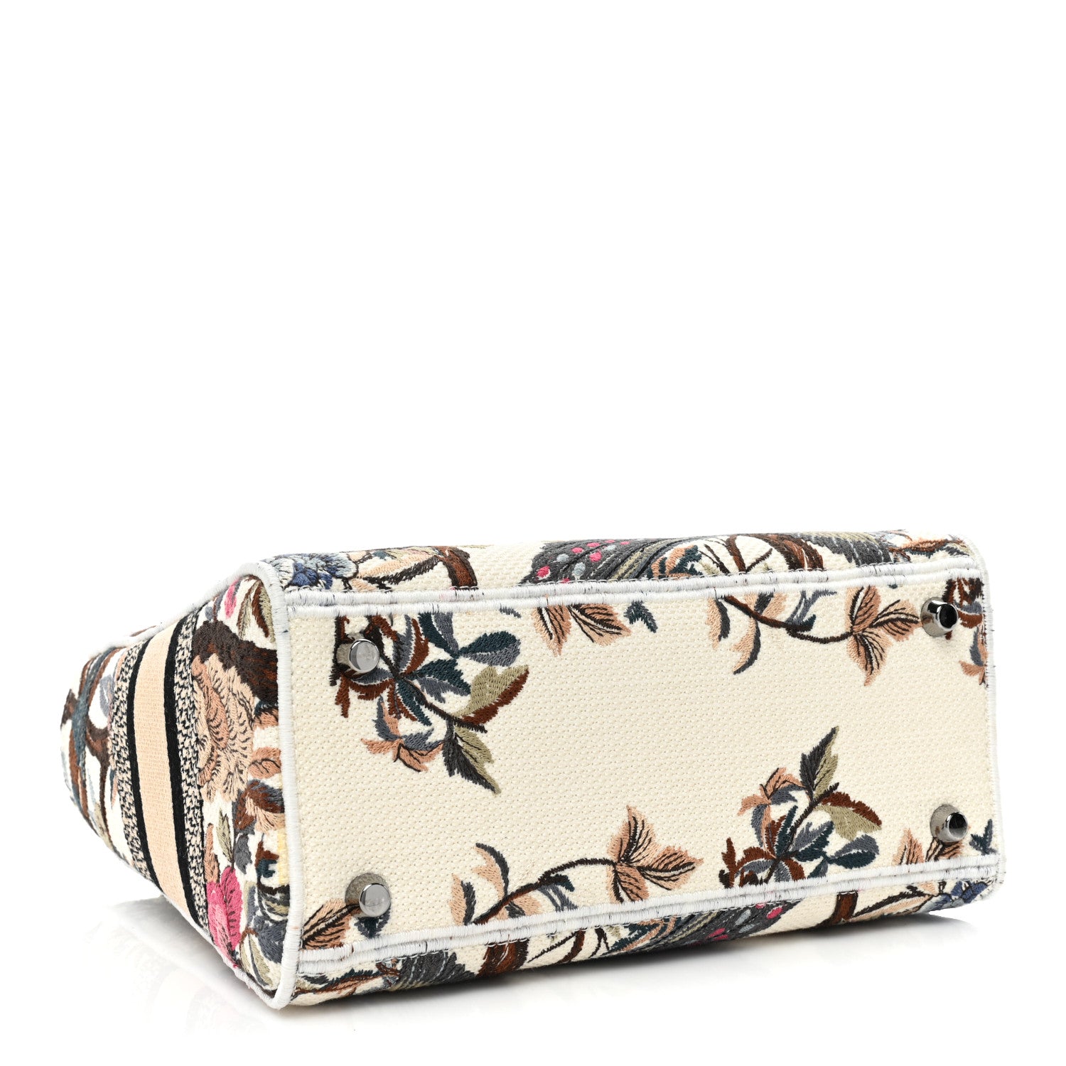 Christian Dior Canvas Embroidered Jardin D'Hive Medium Lady D-Lite