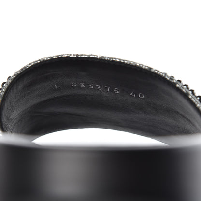 Chanel Fantasy Lambskin Pearl Chain CC Flat Mules 40 Silver Black 8 of 10