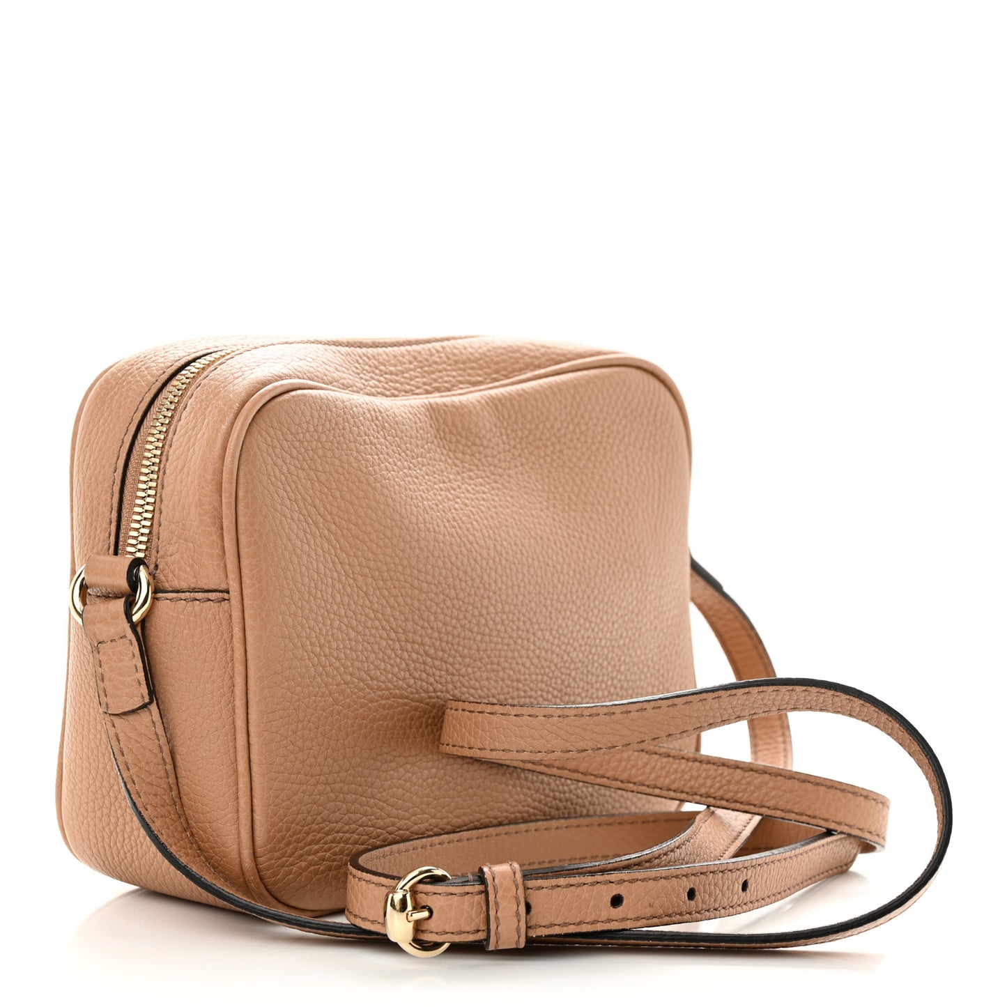 Pebbled Calfskin Small Soho Disco Bag Camelia