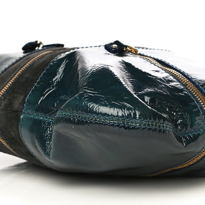 Jimmy Choo Patent Suede Mona Tote Green 4 of 23