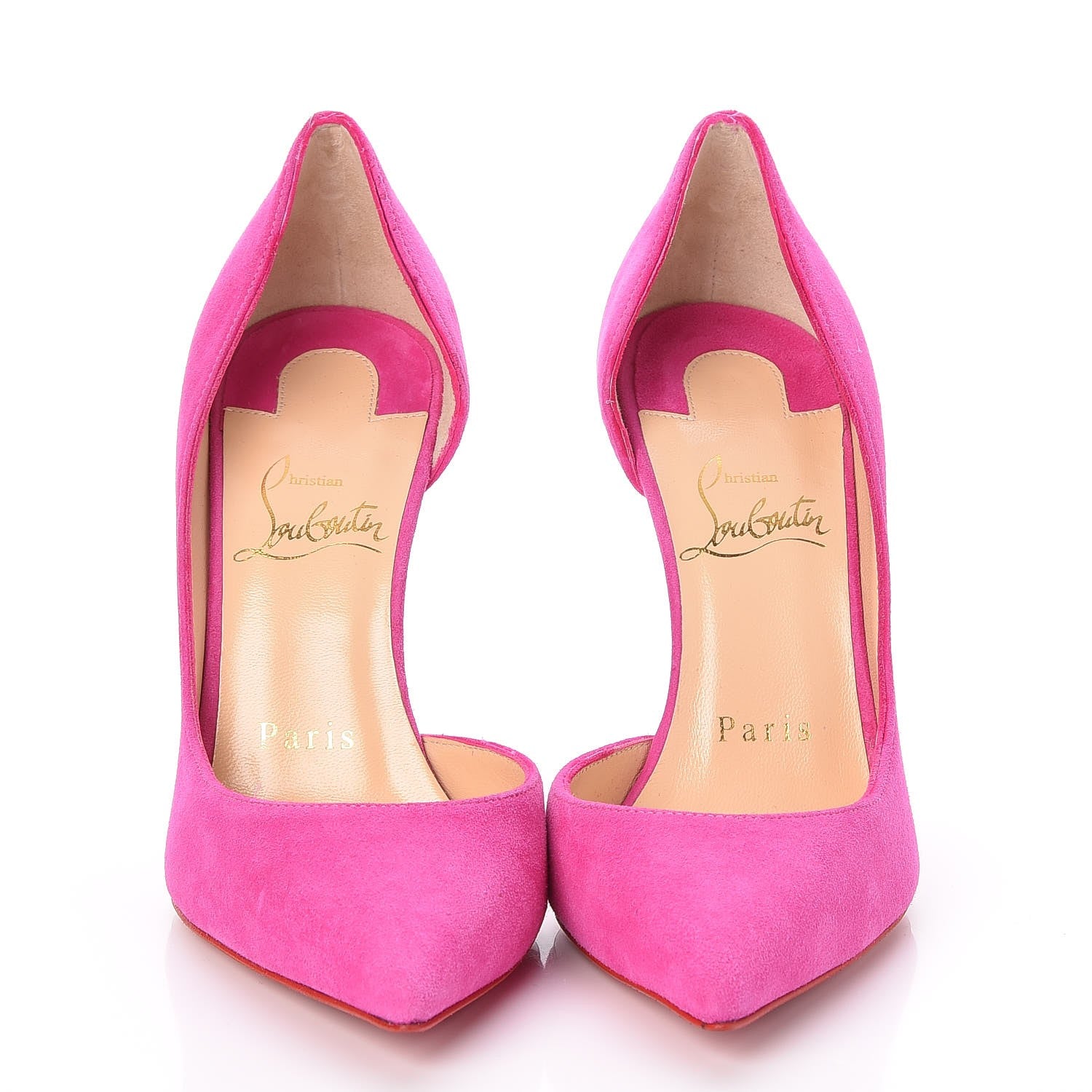 Christian Louboutin Suede Iriza 100 Pumps 35 Pink 2 of 8