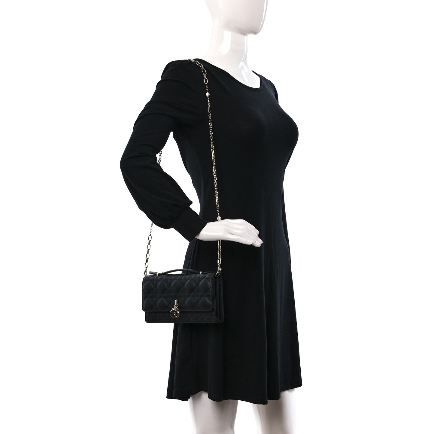 Lambskin Cannage Mini My Dior Bag Black