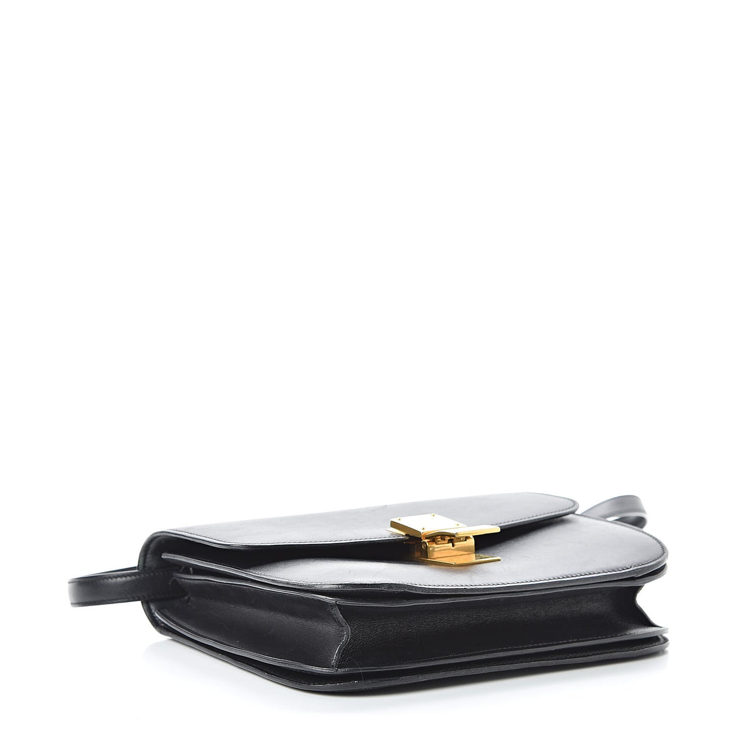 Box Calfskin Medium Classic Box Flap Bag Black