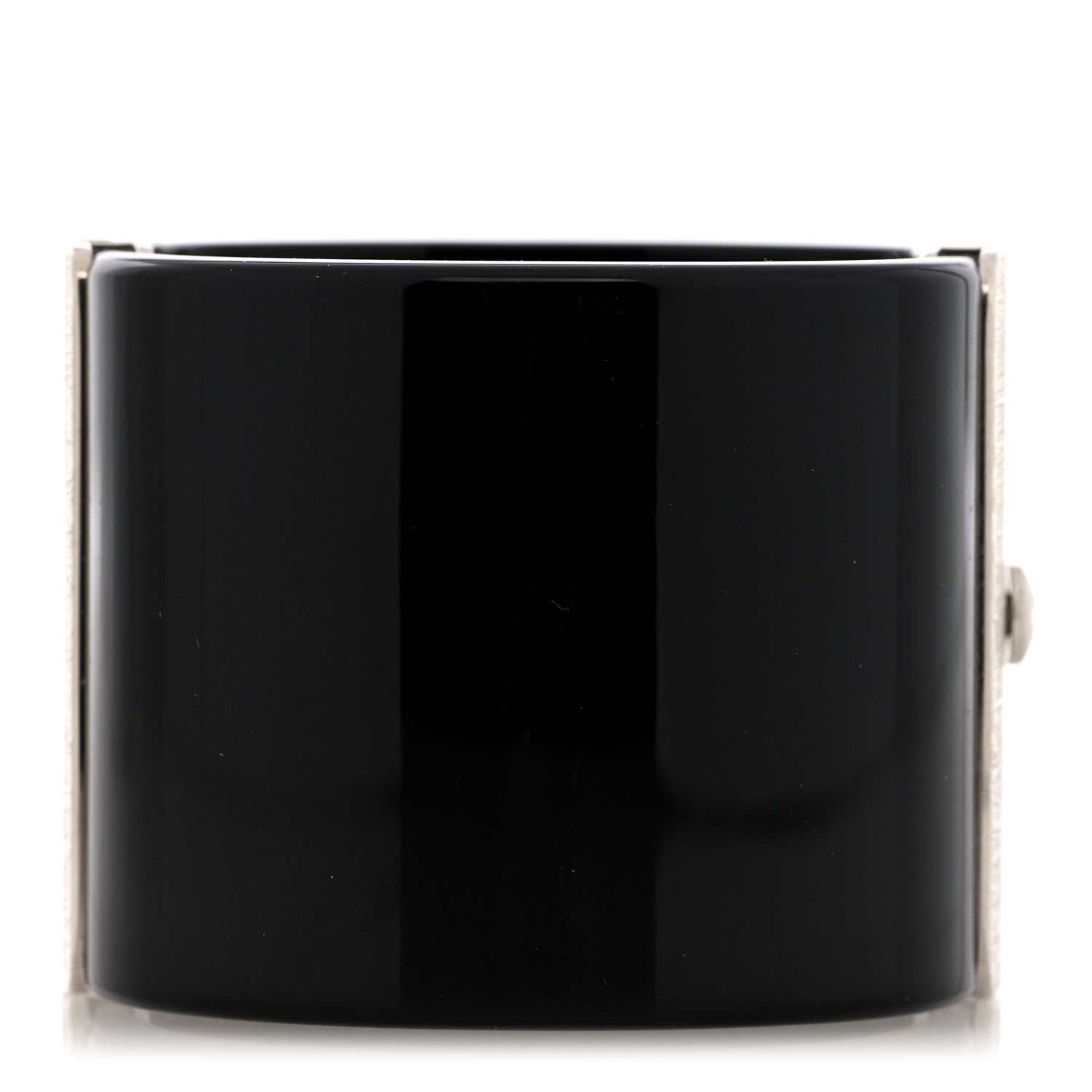 Chanel Resin Crystal Pearl CC Cuff Black 3 of 4