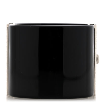 Chanel Resin Crystal Pearl CC Cuff Black 3 of 4