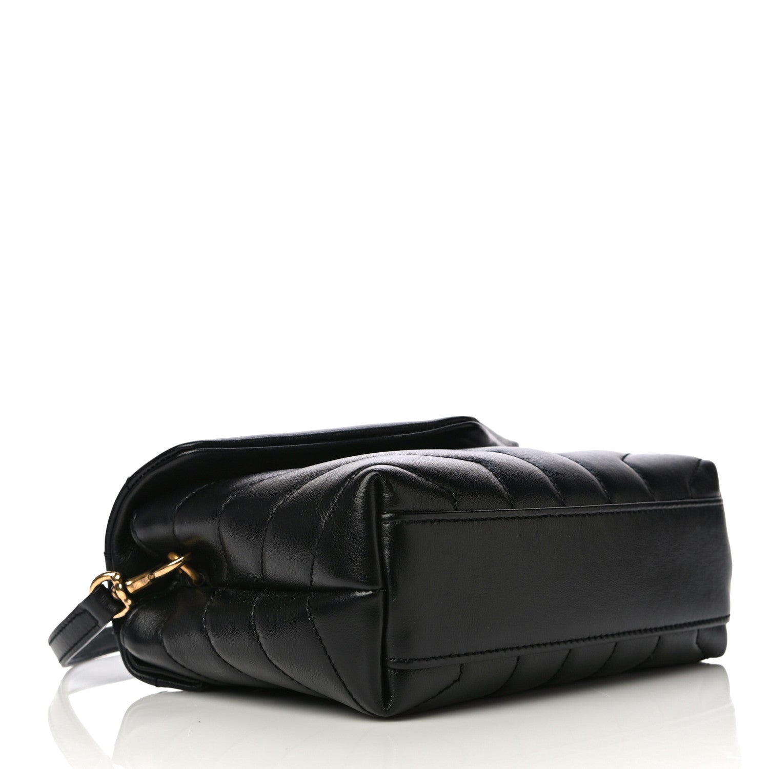 Saint Laurent Calfskin Y Quilted Monogram Toy Loulou Crossbody Bag Black 3 of 12