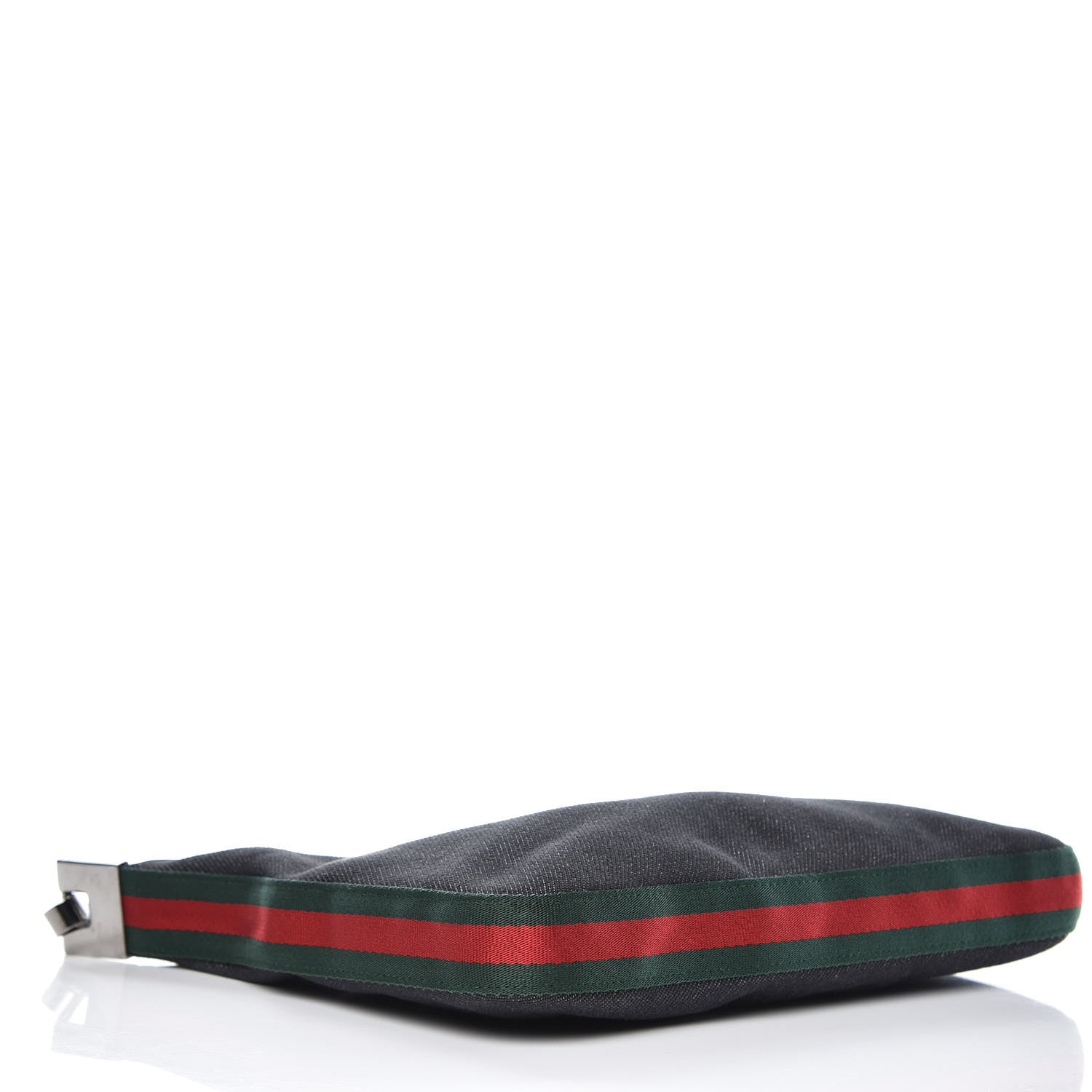 Gucci Denim Web Small Clasp Hobo Black 4 of 11