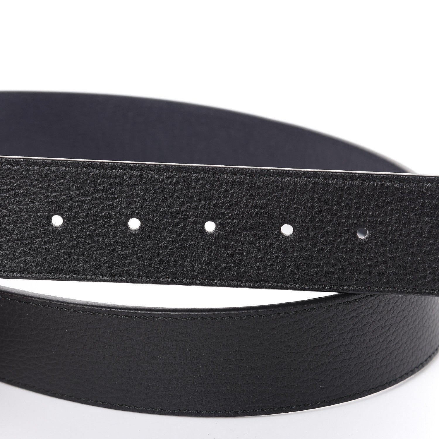 Gucci Calfskin 1973 Reversible Belt 95 38 Black Navy 9 of 16