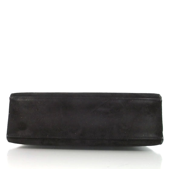 Hermes Suede Mini KELLY Clutch Black 4 of 8