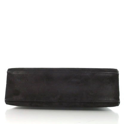 Hermes Suede Mini KELLY Clutch Black 4 of 8
