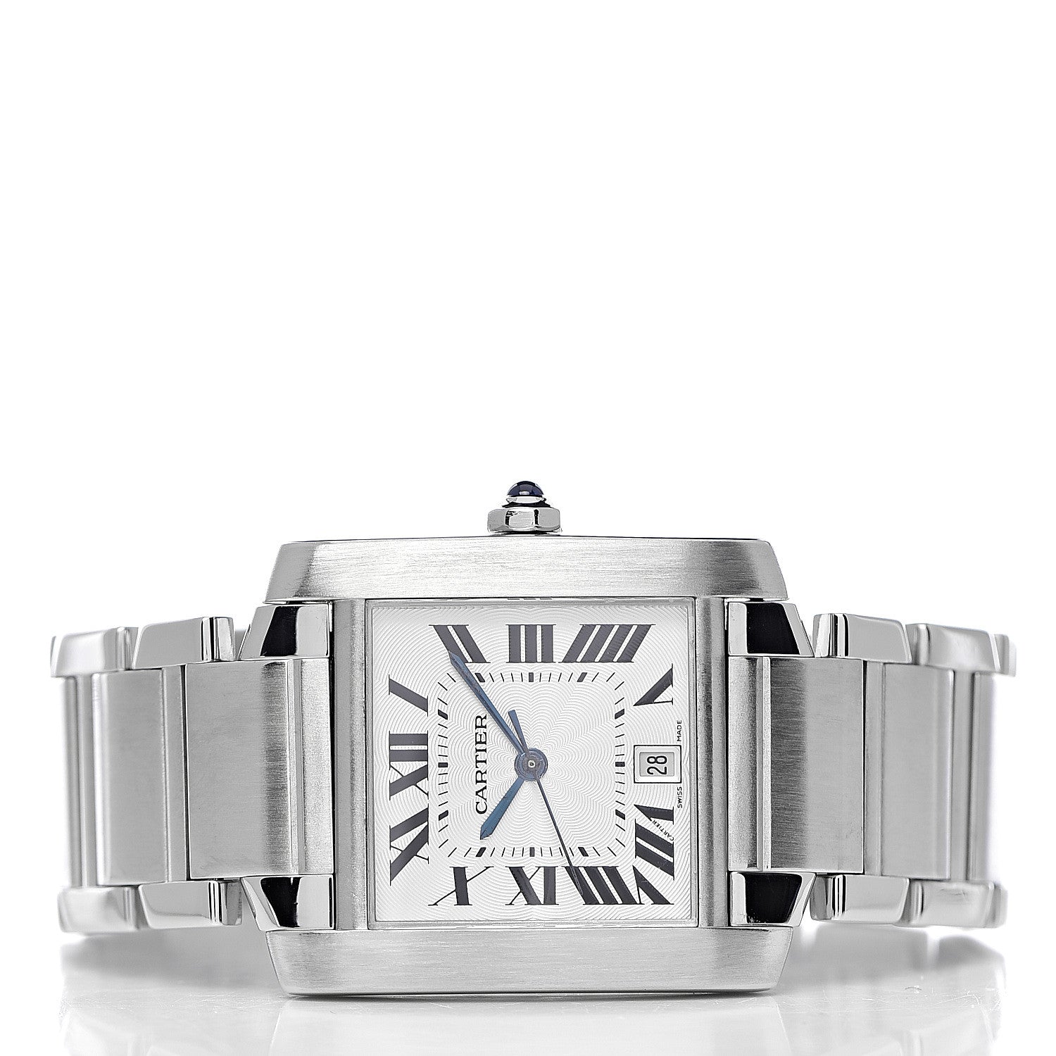 Cartier Stainless Steel 28mm Tank Francaise Automatic Watch 3 of 8