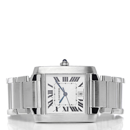 Cartier Stainless Steel 28mm Tank Francaise Automatic Watch 3 of 8