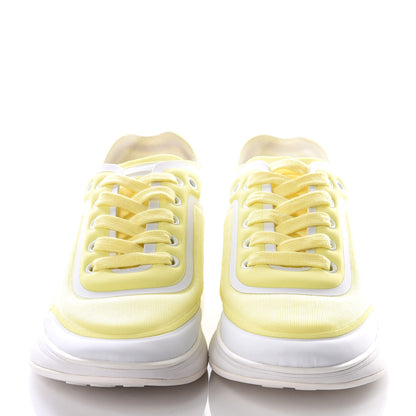 Chanel Lycra Fabric CC Sneakers 36.5 Yellow 3 of 8