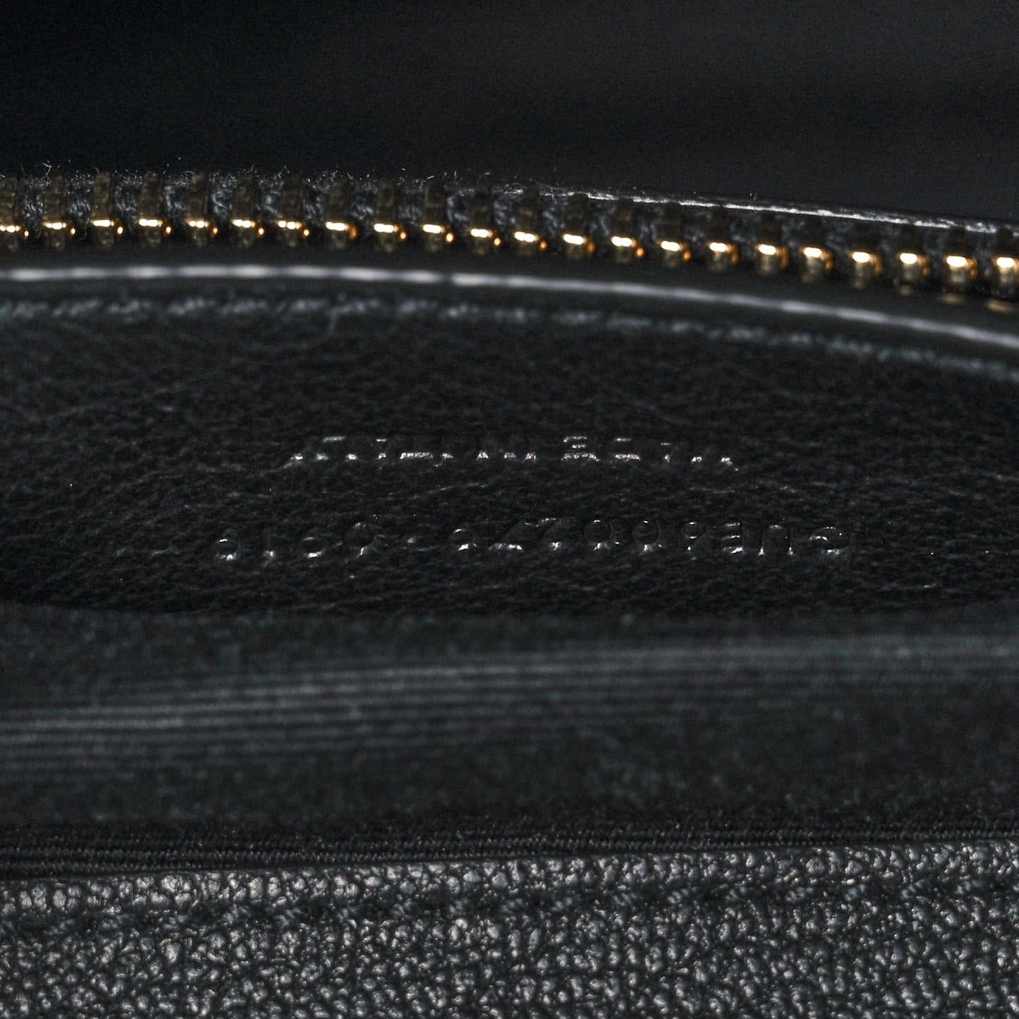 Sheepskin Matelasse Chevron Monogram Medium College Bag Black