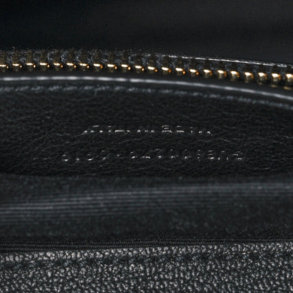 Saint Laurent Sheepskin Matelasse Chevron Monogram Medium College Bag Black 8 of 11