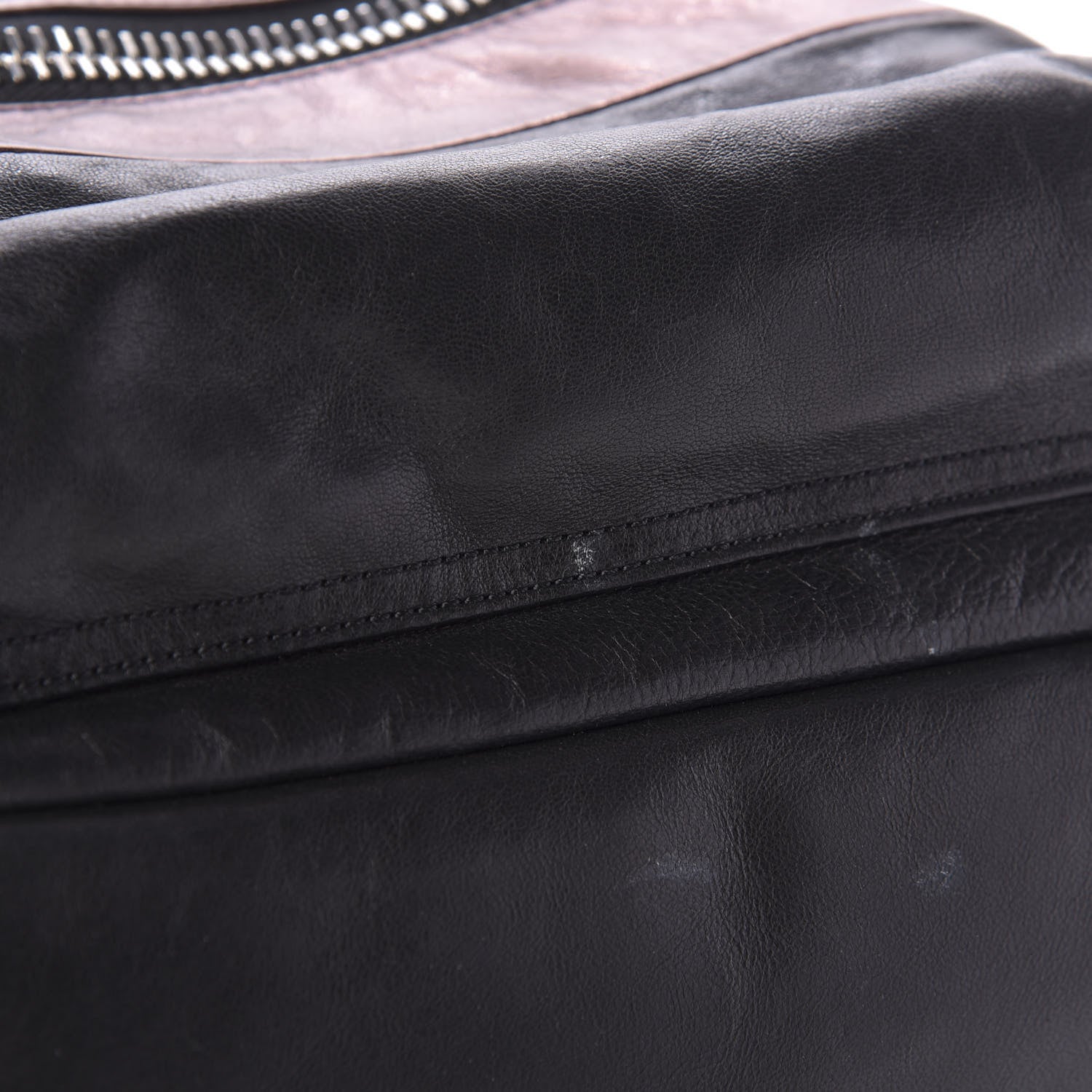 MCM Calfskin Tumbler Colorblock Backpack Bronze Copper Black 10 of 12