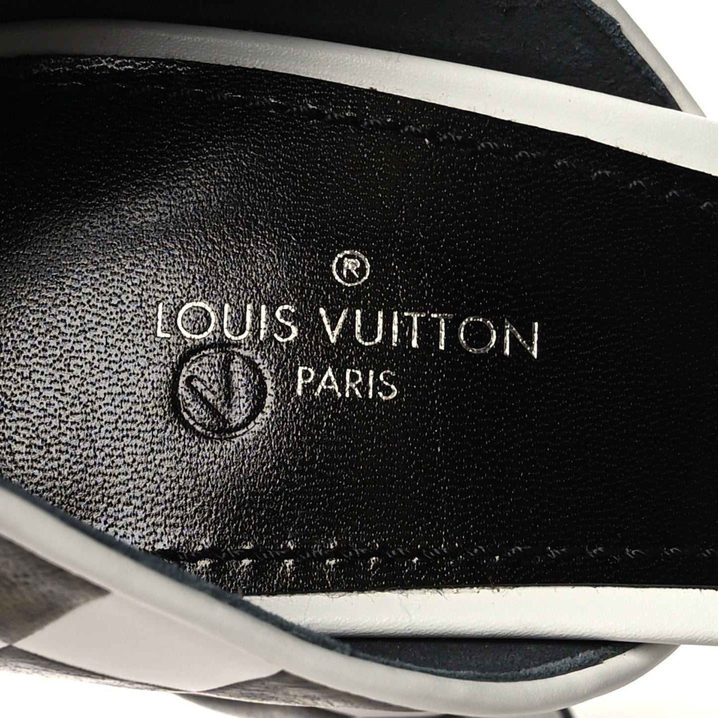 Calfskin Monogram Damier Tressage Matchmake Cross Sandals 40 White