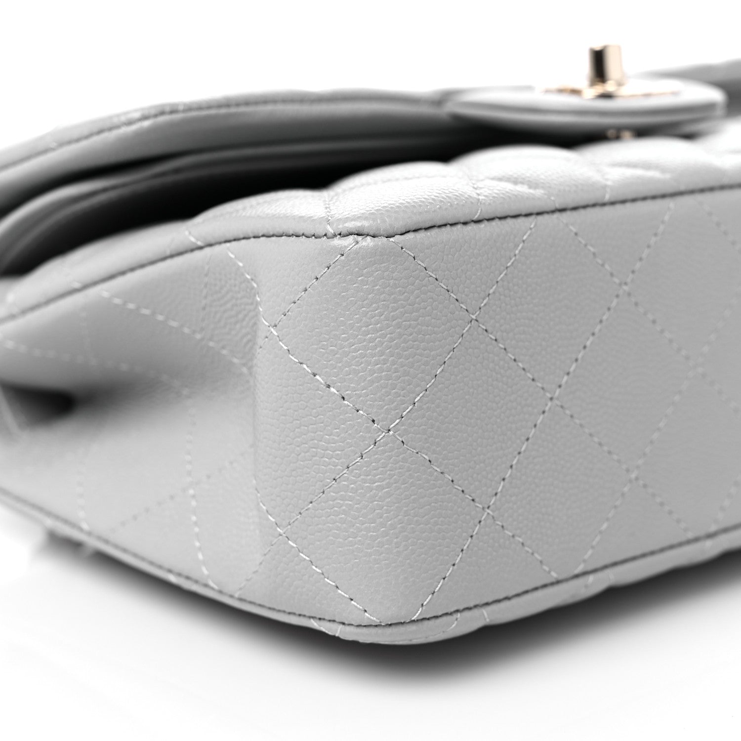 Chanel Caviar Quilted Small Double Flap Grey 8 of 11