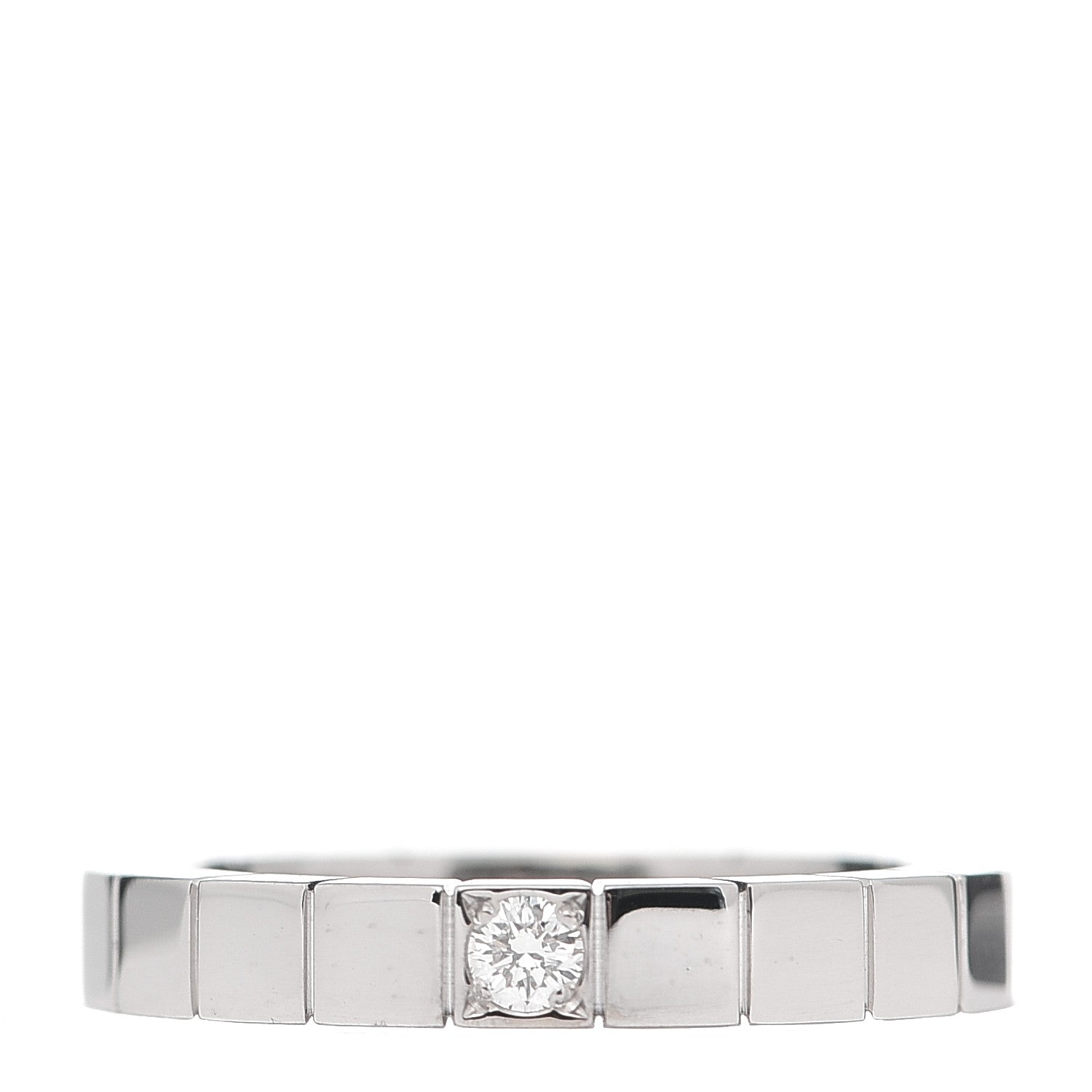 Cartier 18K White Gold Diamond Lanieres Ring 49 4.75 1 of 4