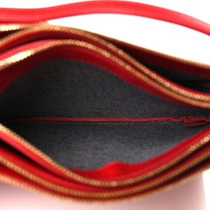 Celine Lambskin Small Trio Crossbody Bag Red 6 of 14