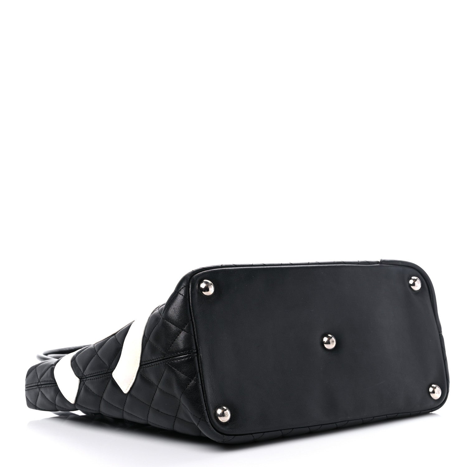 Chanel Calfskin Quilted Large Cambon Tote Black White 5 of 19