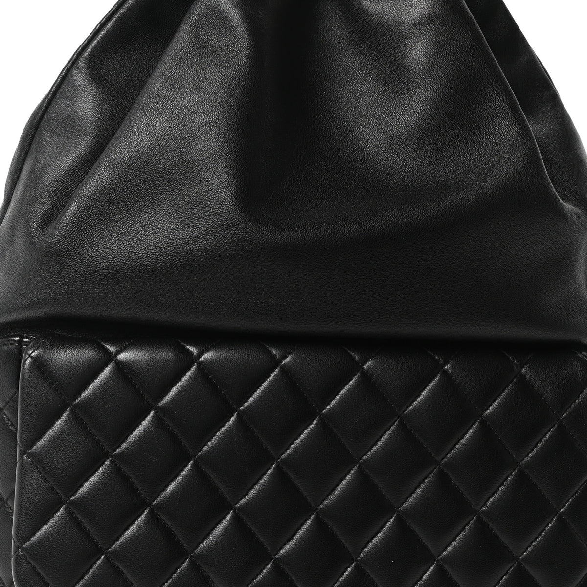 Lambskin Quilted Large in Seoul Backpack Black