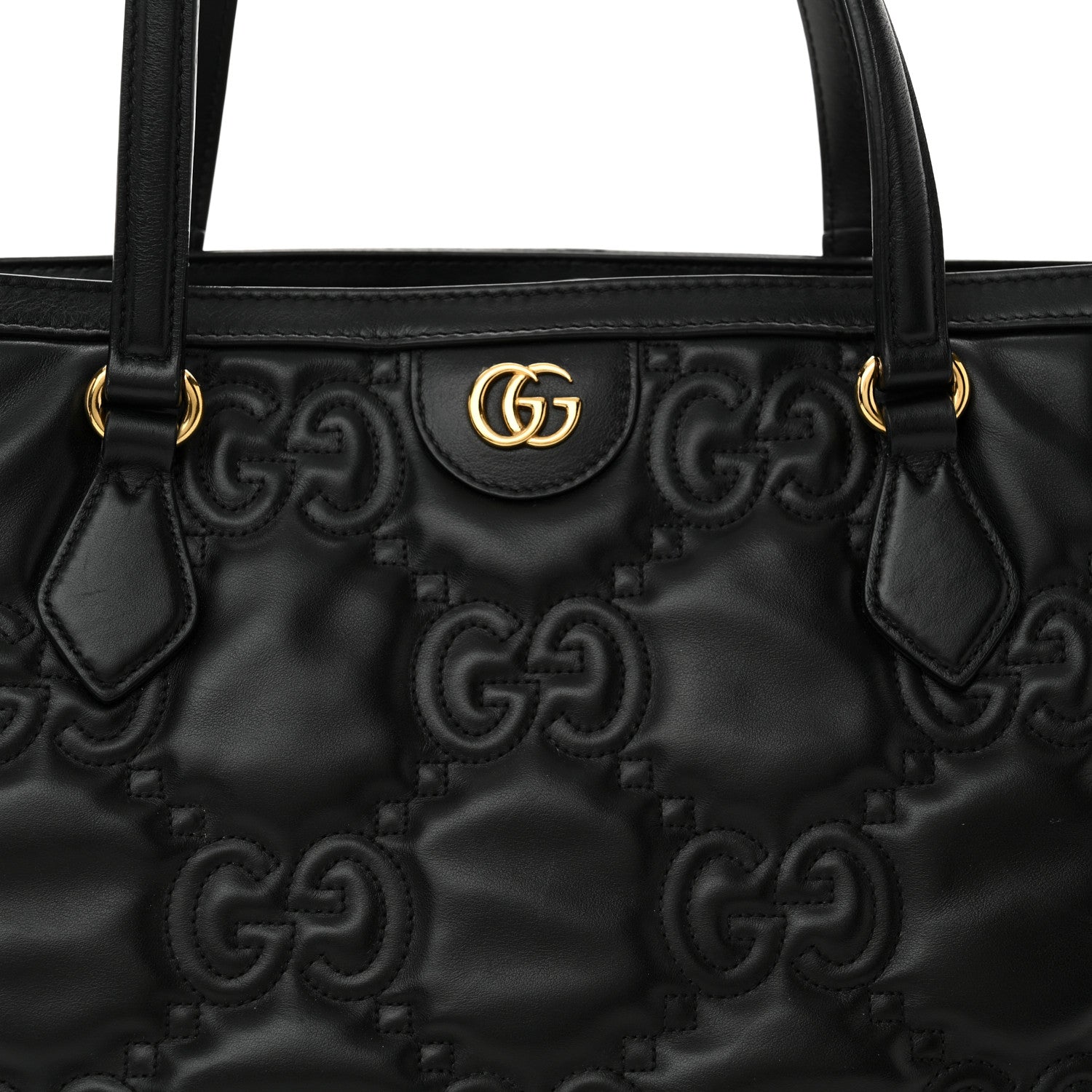 Gucci Calfskin GG Matelasse Medium Ophidia Shopping Tote Black 8 of 14