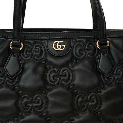 Gucci Calfskin GG Matelasse Medium Ophidia Shopping Tote Black 8 of 14