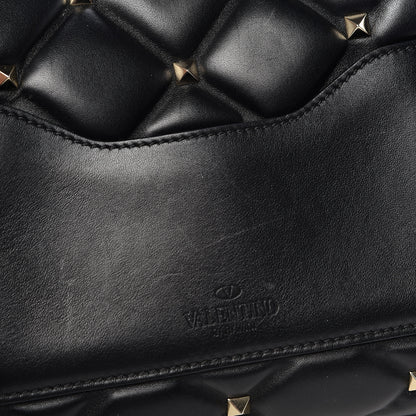 Valentino Garavani Lambskin VLTN Print Candystud Top Handle Bag Black 14 of 14