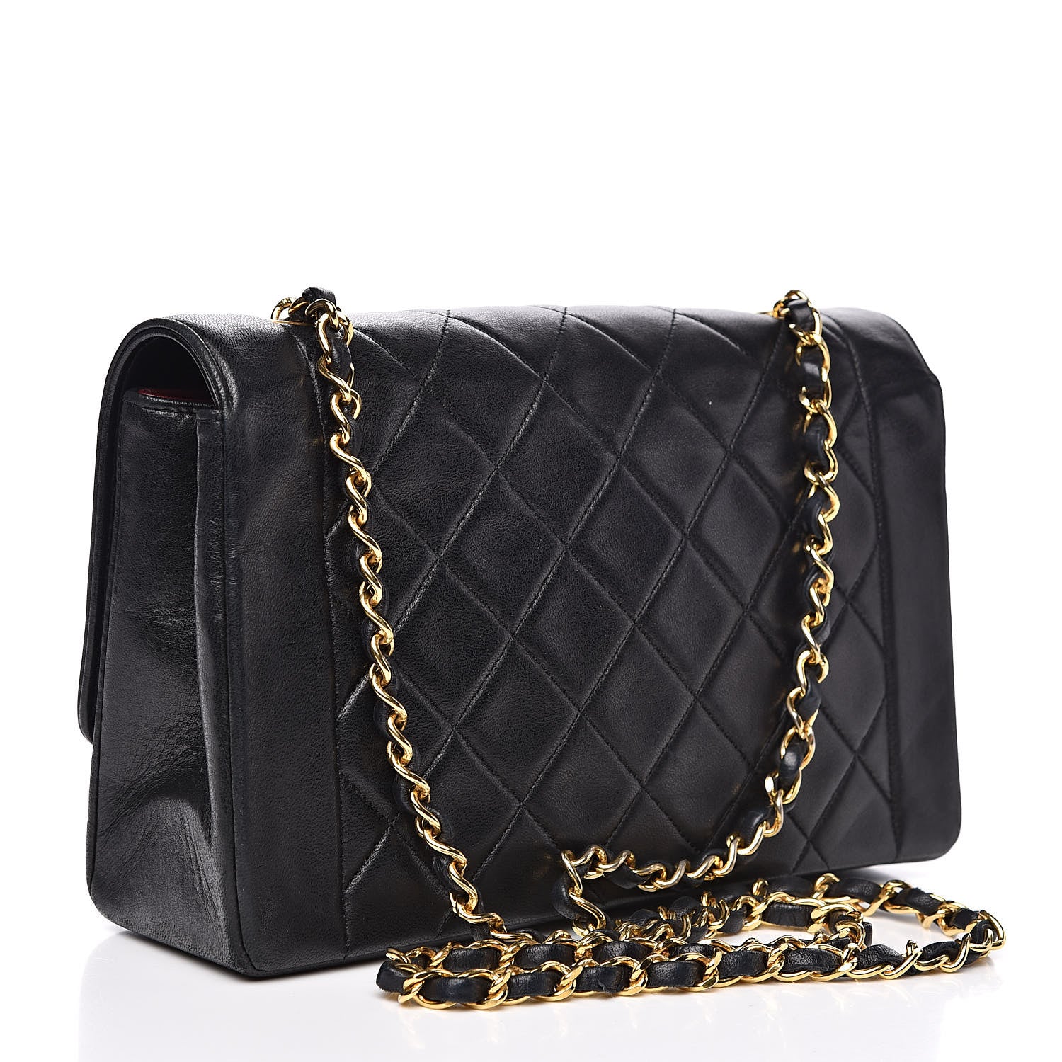 Chanel Lambskin Quilted Medium Single Flap Black 3 of 16