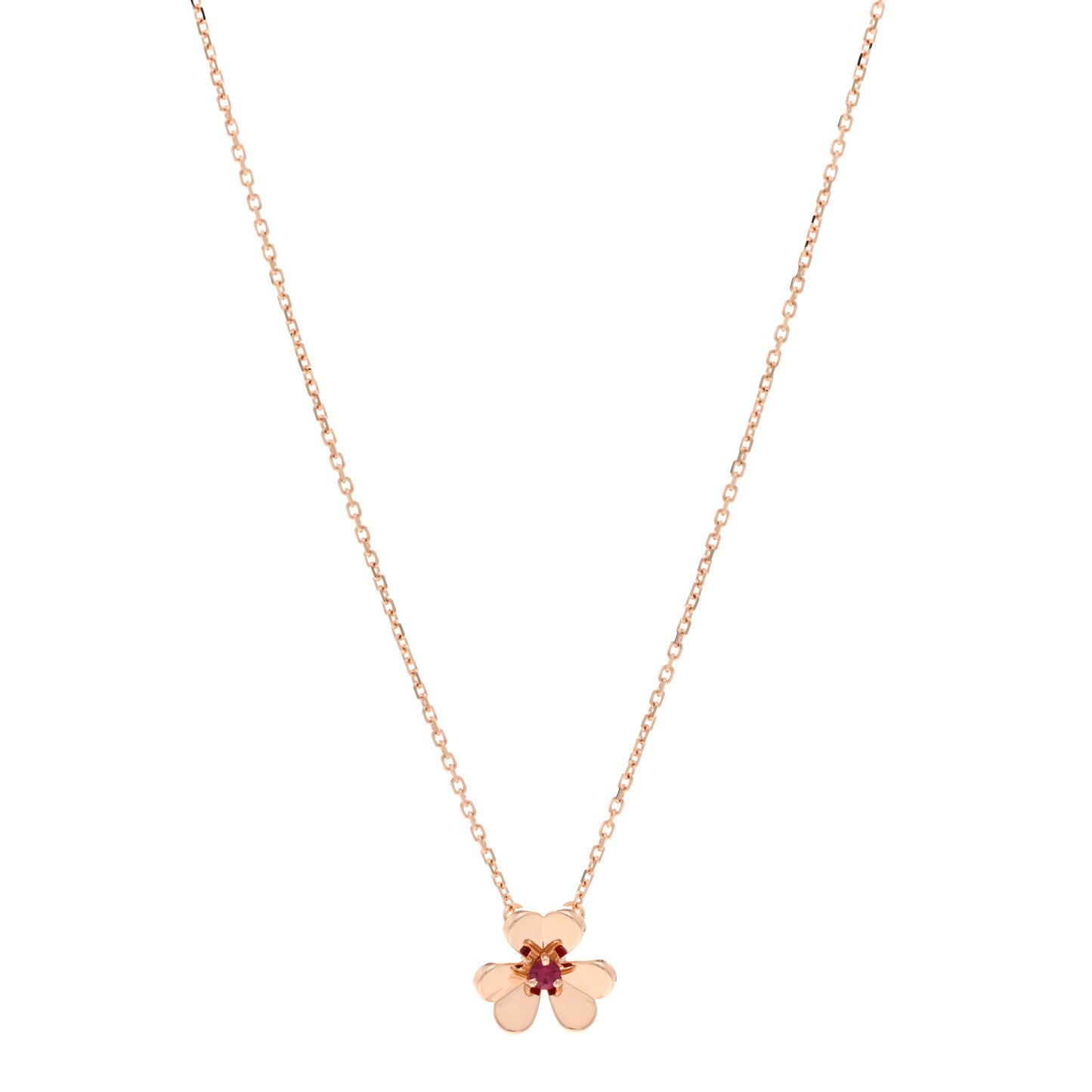 18K Rose Gold Ruby Mini Frivole Pendant Necklace