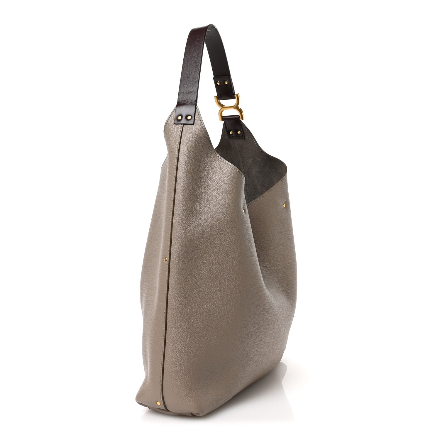 Chloe Grained Calfskin Marcie Hobo Bag Motty Grey Motty Grey 3 of 10
