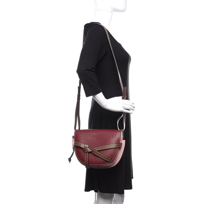 Loewe Calfskin Small Gate Crossbody Bag Wine Pastel Pink 2 of 11