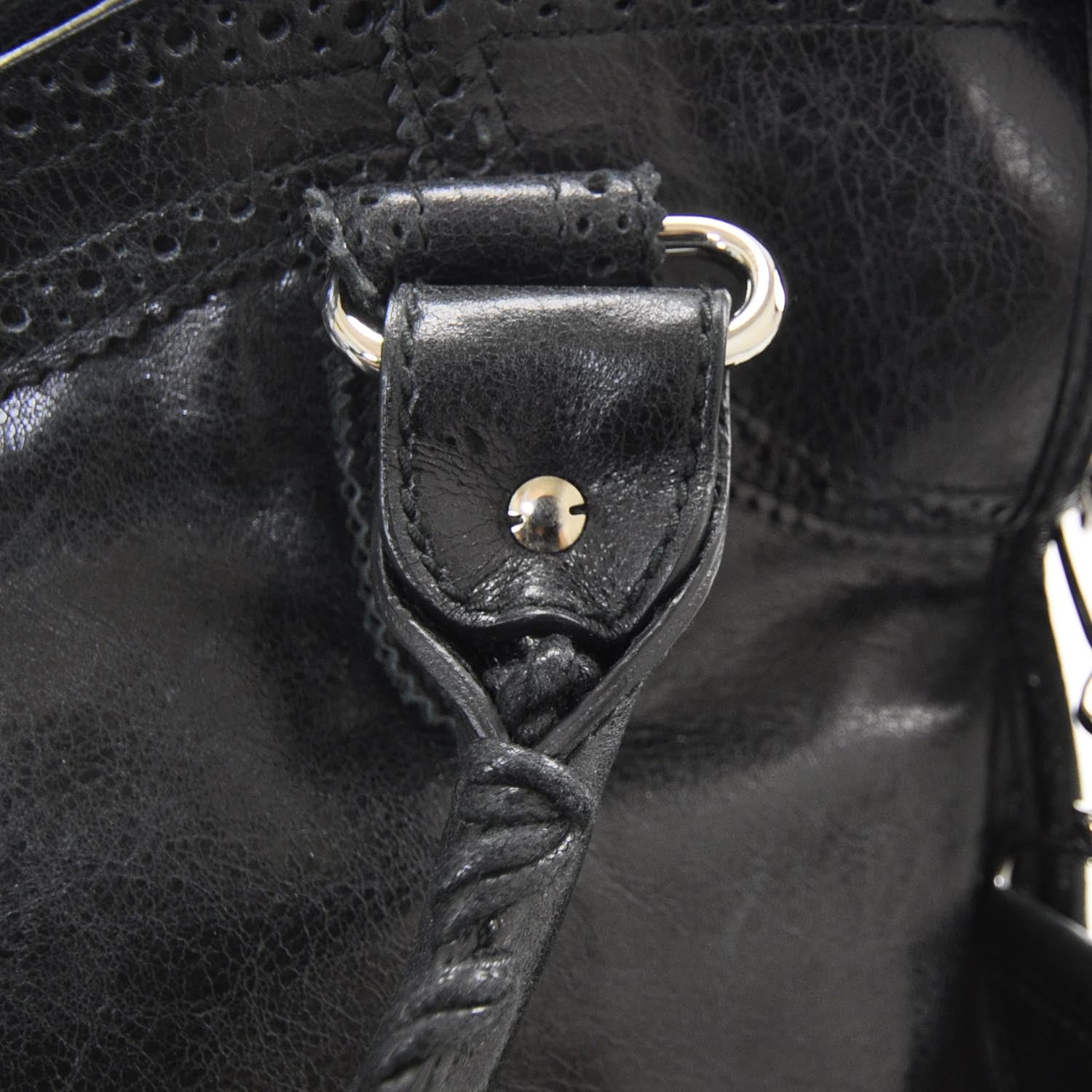 Balenciaga Agneau Giant Brogues Hardware City Black 6 of 10