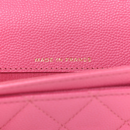 Chanel Caviar Quilted Flap Card Holder Pink 7 of 8