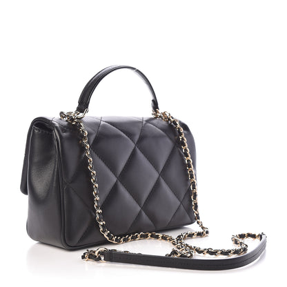 Chanel Lambskin Quilted Small Easy Carry Flap Black 3 of 11